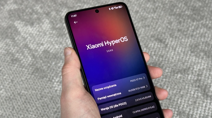 System HyperOS 2.0 widoczny na ekranie telefonu