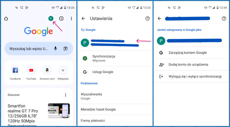 jak wylogować się z konta goggle na telefonie