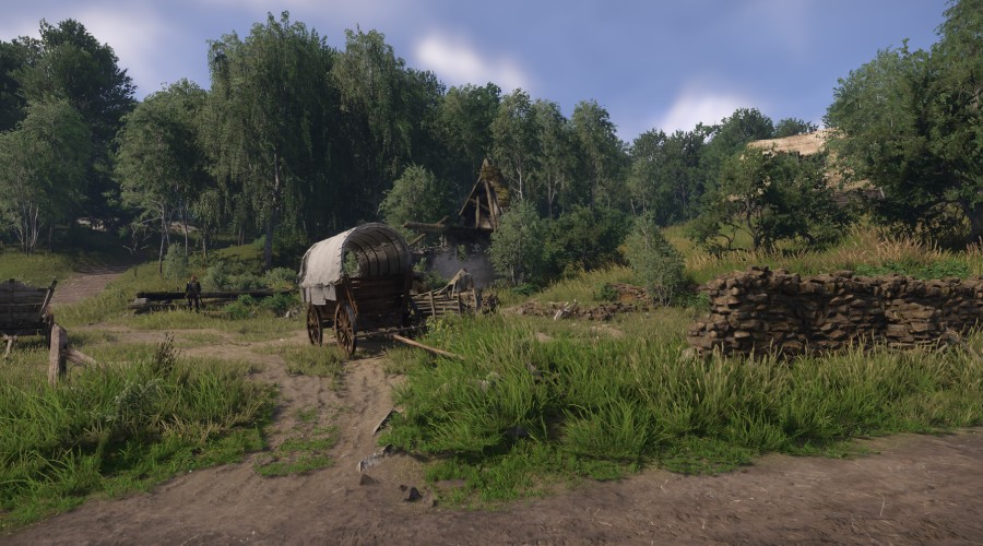 Kingdom Come: Deliverance 2 widok na las i wozy