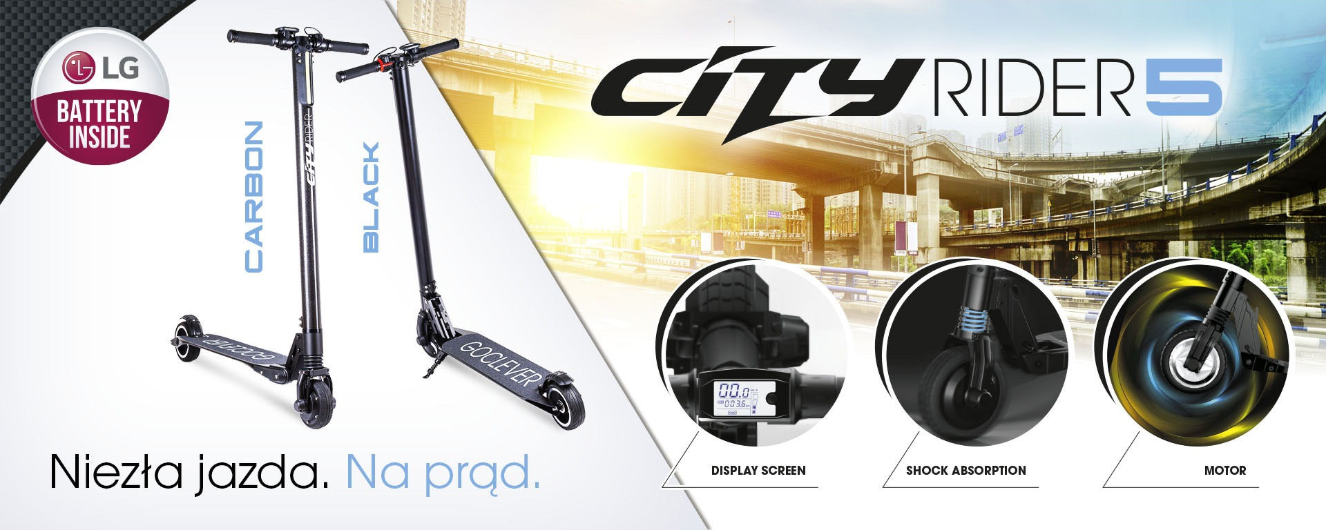 Goclever City Rider 5 55 Czarny