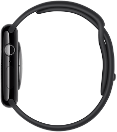 Ujęcie na prawy bok Apple Watch Series 10 uwidaczniające jego smukłość